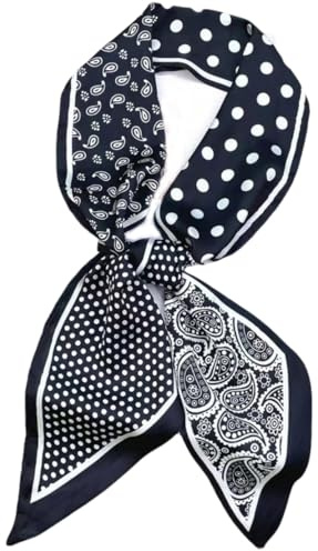 FonVan Halsduk Dam Bandana Satin Sjal, Handväska Band Scarf Med Huvudduk i Silke Satin