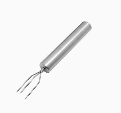 Annlpoy 2 pièces fourche à pommes de terre à peler et de fourchettes terre en acier inoxydable en robe des champs Pics à tridents robustes et élégants, pour légumes et grillades, longueur 15.2 cm