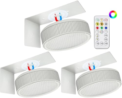 Ancsttu 3 Piezas Foco Para Cuadros Sin Cable, Lampara Pared Sin Cable Luz De Imagen Para La Pared, Alimentado Por Batería, Luces De Marco De Fotos
