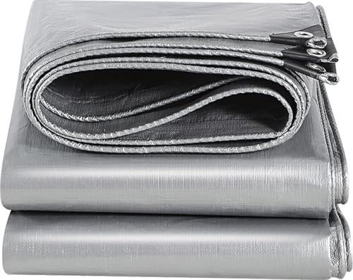 Lona Impermeable Plata con Ojales Resistente UV Lona Impermeable Exterior