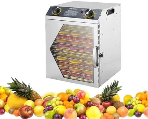LFfwynog Déshydrateur de légumes avec minuterie de 0 à 12 Heures et température réglables numériquement. Déshydrateur Alimentaire pour Fruits, légumes, Viande et Fruits de mer. 12thfloor