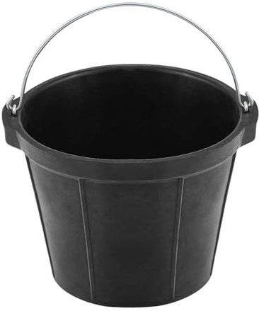 Sharplace Cubo de Alimentación de Goma de 8 litros, Contenedor Multiusos, Cubo de Alimentación para Caballos Y Pollos.