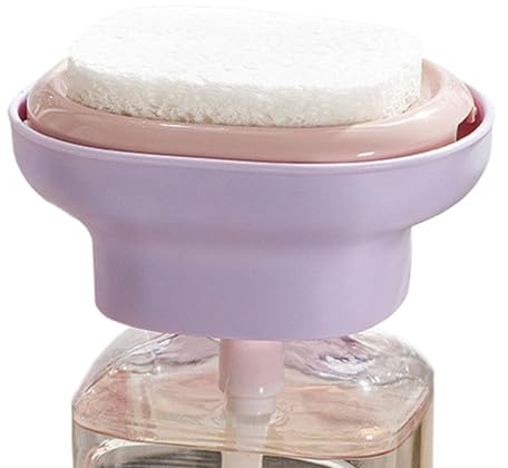 Distributeur de liquide vaisselle - Distributeur de savon de cuisine avec porte-éponge et compartiment à drainage rapide - Solution de rinçage pratique pour dortoir, appartement et avec chiffon éponge