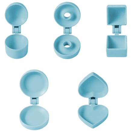 Rund kaka pop maskin – 5-pack formset, lätt avtagbar dessertbricka, non-stick-belagt material för bakning | kakform för chokladrisbollar, mochisskakor, bröllop, böner