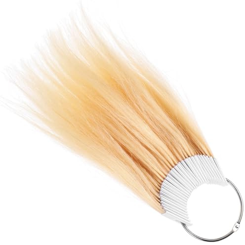 WRITWAA 30 Mèches Test Coloration Cheveux Humains Nuancier Capillaire 30 Pièces Mèches pour Test de Teinture et Décoloration Salon Coiffure Extensions Naturelles