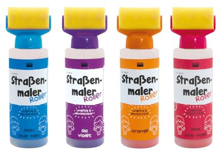 Avantgarde Set di gessetti per pittura stradale – gesso liquido per bambini – 4 colori gessetti lavabili – set di gesso da strada per esterni – giocattolo creativo per pittura all'aperto