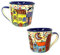 Gall&Zick XL Tasse Kaffeetasse Teetasse Geschirr Keramik Bemalt Bunt Groß Set/2