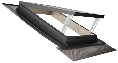 Emica - Rooflight Vasistas Opening | Best Line Standard Glass 4/9/4 | Fir Wood | Skylight (48x90 Base x Height)