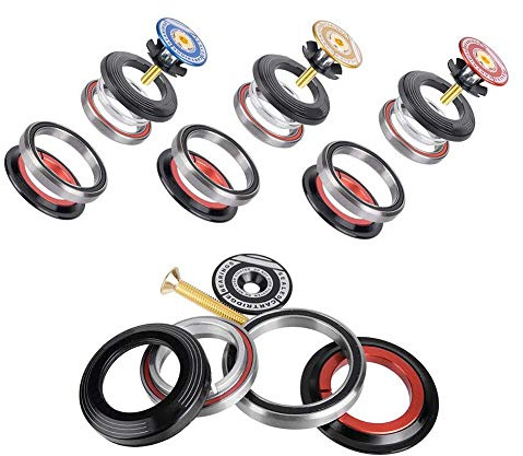 VGBEY Auriculares de Bicicleta, Aleación Aluminio Tenedor Delantero Tubo Recto Auricular Tapa Superior Expansor para Bicicleta Carretera Bicycles and Spare Parts