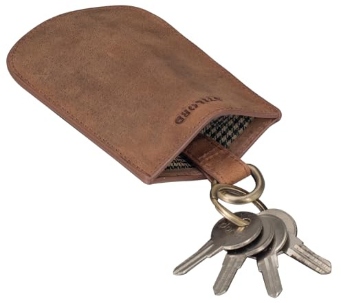 STILORD Toby nyckelväska läder nyckelklocka nyckeletui klassisk nyckelmapp för många nycklar bilnycklar liten etui med nyckelring Farbe:Torino-brun