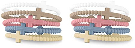 Ryan & Rose Jesus Bracelets - Cross Silicone Bracelet (Dreamy, Small)