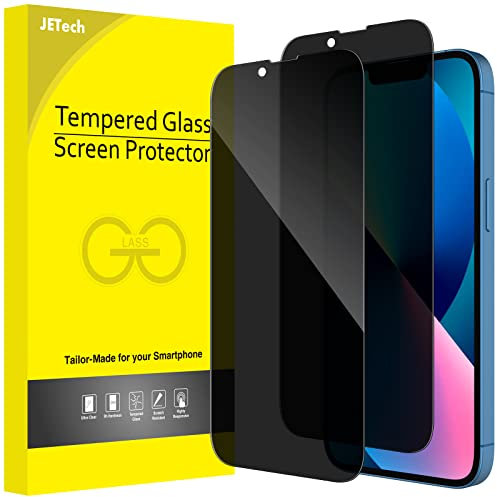 JETech Privacy Pellicola Protettiva Copertura Totale per iPhone 16e 2025, iPhone 13/13 Pro 6,1 Pollici, Completa Vetro Temperato Film Anti-Spy, Compatibile con Cover, Pacco da 2