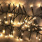 400er LED Cluster-Lichterkette Weihnachtsbaum-Lichterkette Innen und Außen Trafo warmweiß Kabel Dunkelgrün
