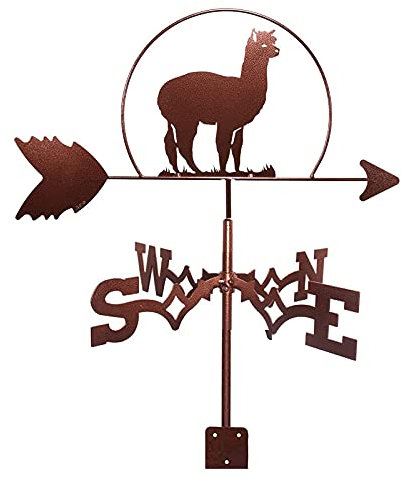 EICOFF Ornamento di banderuola in Metallo, banderuola in Acciaio Inossidabile per Tetto in Ferro da Esterno, Decorazione da Giardino, banderuola, banderuola, indicatore di direzione del Wind, stru