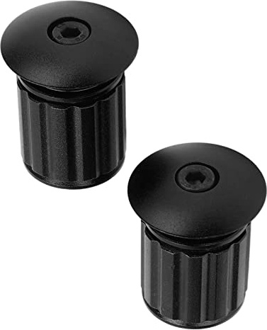 Tomotato 1 Par Tapones de Extremo para Manillar de Bicicleta, Tapones para Los Extremos de Barra del Manillar de Aleación de Aluminio para Bicicleta de Montaña, Bicicleta(Negro)