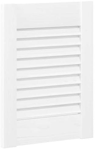 vidaXL Puerta de armario de lamas blanco 39,5x29,5 cm, puerta de mueble, panel de lamas de madera