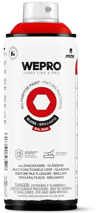 MTN WEPRO Solvent Brillante RAL 3020 Rojo Scarlet, Spray 400ml