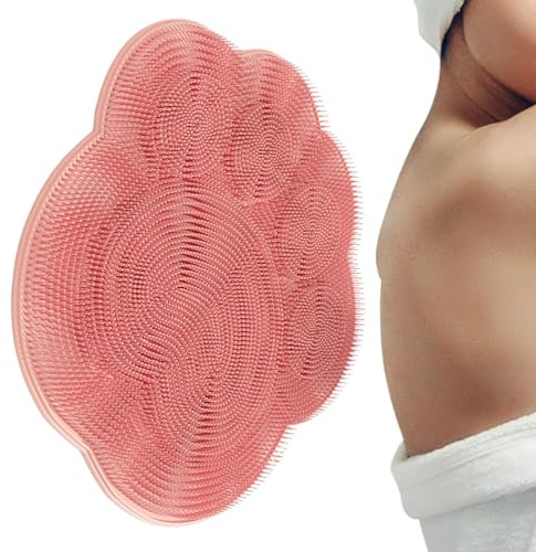 Tummatta till fots för dusch, dusch matta till fotmat,fot avdragare i silikon dusch - borste tvättmaskin med halkfri underkopp, död hudborttagare för