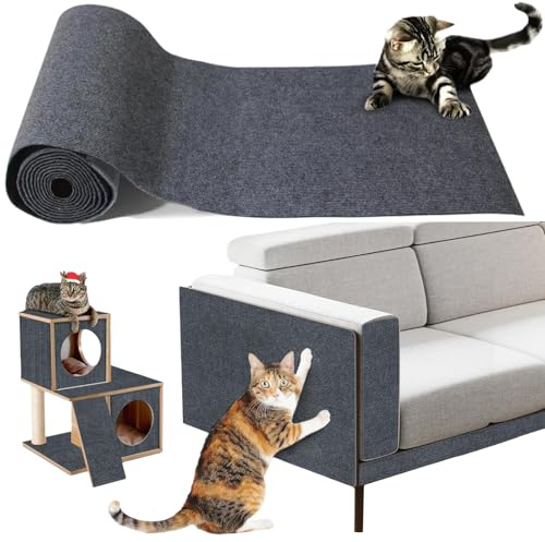 Beojonvy Protezione Divano Graffi Gatto, tiragraffi adesivo per divano 200 x 40 cm, Tappeto Tiragraffi per Gatti, DIY Tappetino Tiragraffi per gatti Autoadesivo per Divani, Sedie, Tavoli