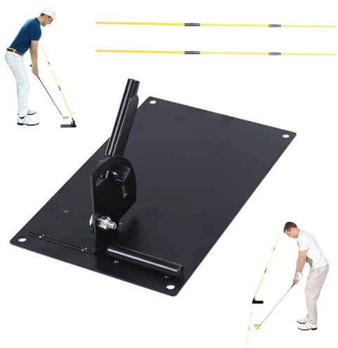 Polegas Adjustable Golf Alignment Stick Holder,Golf Training Aids with 2 Foldable Sticks,Golf Swing Trainer for Men Women Golfer Practice Train Sport