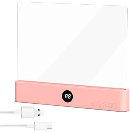 Luce per libro, a pagina, pannello per la cura degli occhi, da lettura a LED trasparenti ricaricabili con 3 colori e timer, lampada a pannello dimmerabile per leggere a di notte