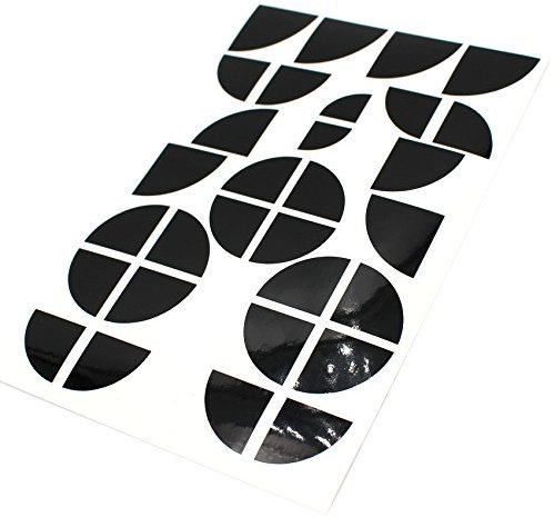 Finest-Folia 4D Carbonfolie Emblem Ecken kompatibel mit BMW selbstklebend wasserfest Aufkleber Auto Zubehör(K004 Schwarz Glanz)