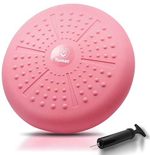 Tumaz Coussin D'équilibre- Améliore La Posture Assise et La Stabilité de L'attention Disque D'équilibre pour La Physiothérapie Maux de Dos et Force de La Base [Très Épais, Pompe à Air Incluse]