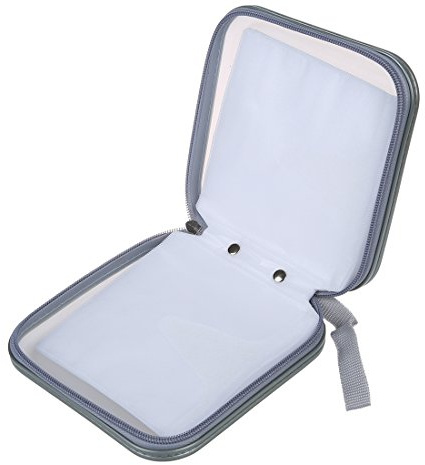 Ghulumn Pochette de rangement rigide pour 40 CD/DVD - Argenté