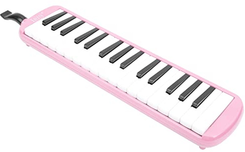 Melódica de 32 Teclas ABS IRIN Melodica Instrumento Adecuada para Bolsa de Práctica para Principiantes Teclado de Instrumento Musical de Viento Armónica Negro (Rosa)