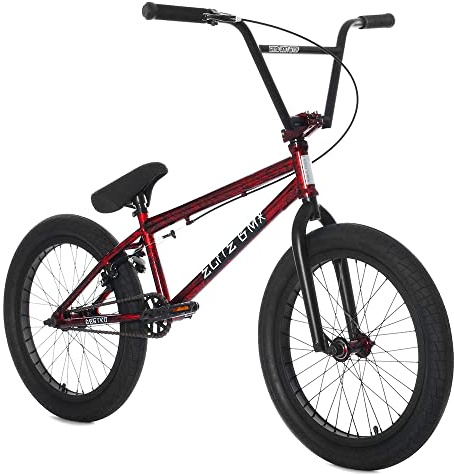 Elite BMX 18, 20 & 26 Model Freestyle Bike - 3 Piece Crank (20, Red Carnage)