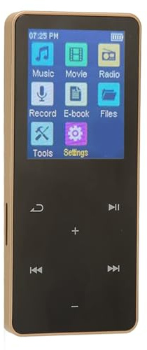 8GB Mp3-spelare med Bluetooth, Musikspelare för Barn, Studenter, Seniorer, Digitala Ljudspelare, Bärbart Hifi-ljud, Mp3-musikspelare, Presenter (Guld)