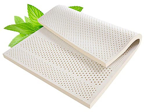 WKXTECZT Matelas 100% Latex Naturel - Doux -Haute Élasticité Et Compression,Sept Zones pour Prendre Soin du Corps,Confortable Et Respirant,1in,80x200cm(31x79in)