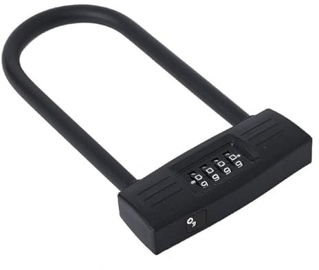 Robustes Bügelschloss, 4-Stelliges Fahrradschloss Mit Passwortkombination, Bügelschloss Mit Fahrradkombination, Wasserdicht, Ohne Schlüssel, Bügelschloss Für Zuhause, Schule, Reisen (227 * 112 MM)