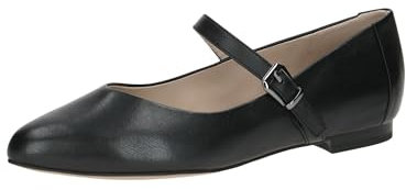 CAPRICE Damen Ballerinas aus Leder mit Klettverschluss, Schwarz (Black Nappa), 39 EU