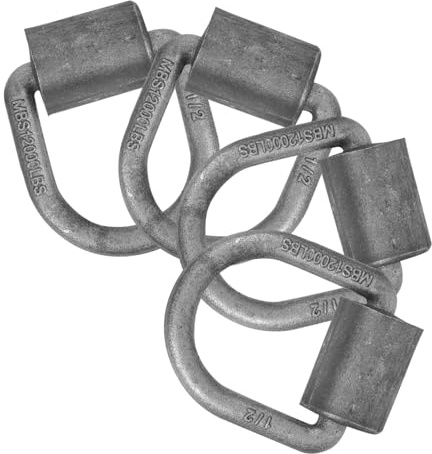 POPETPOP 4pezzi Anello Acciaio Battuto Da Quot Saldabile Su Anelli D'ancoraggio Chiusura Ad Anello d Connettore Ad Per Atv Camion e Camper