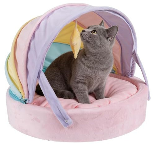 Generisch Cute Cat Bed | Folding Refuge Hideaway for Pets | Warming Sleeping Place | For Cats and Small Dogs in the Home