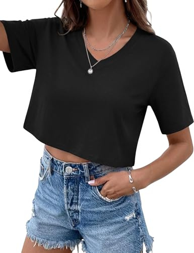 Jahetuul Womens Short Sleeve Tops Summer Crew Neck T Shirts for Ladies UK Casual Basic Top Loose Fit Pullover Tunic Tee Gym Yoga Active Going Out Clothing