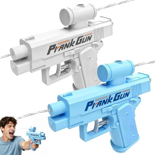 CATASTRBT 2 stycken prank vattenpistol blå vit vattenblaster vattenpistol spruta fram och bak för sommarfest, strand, pool