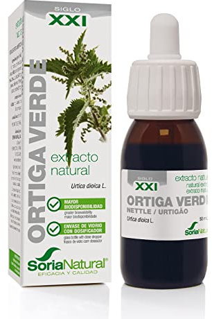 Soria Natural Extracto de Ortiga Verde - Apoya la Función Renal y la Salud Inmunitaria - Alcalinizante y diurético - Salud de la piel, acné, brotes - Bote 50 ml