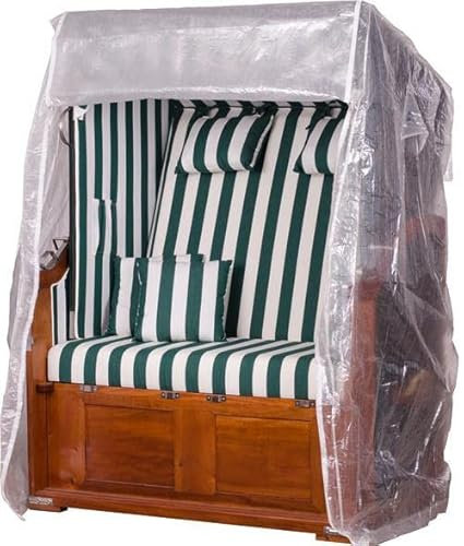 Strandkorb Schutzhülle Basic PVC Zweisitzer Größe L transparent