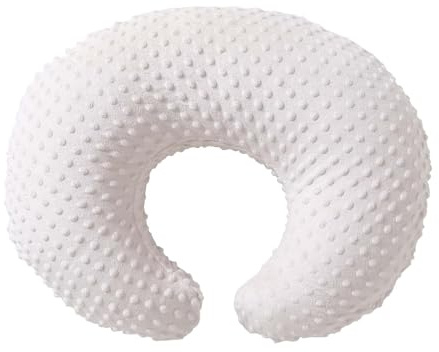 Housse de coussin d'allaitement en peluche à pois (beige)