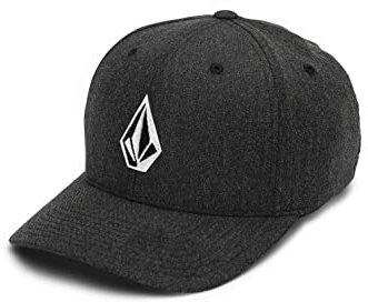 Volcom Full Stone Heather X-Fit Flexfit Cap Basecap Baseballcap Curved Brim (S/M (55-57 cm) - anthrazit)