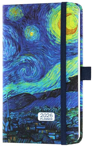 2027 Pocket Planner/Calendar - 2027 Calendar Weekly and Monthly from January 2027 - December 2027 with Spreads, 3.8 x 6.3, Pen Holder, Inner Pocket, Elastic Closure