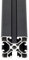 SCHMIDT systemprofile 500mm Aluminium Profil 40x40mm Nut 8 Strebenprofil Anthrazit 4040 Alu Konstruktionsprofil