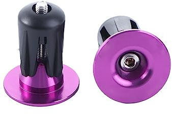 Vctitil 1 Pair Bar End Plugs Aluminum Bicycle Handlebar End Caps Bicycle Handlebar Handle Grip Handlebar Plug for Most Bicycle Road Bike Mountain Bike(Purple)