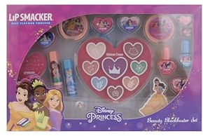 Lip Smacker Disney Princess Blockbuster Set, All-in-One Makeup Giftset with Lip Balms, Lip Glosses, Shimmer Creams and Nail Polishes for your Kids' Princess Look, Hair and Makeup Accessories Included