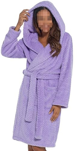 A2Z Lyxig Flanell För Kvinnor Morgonrock I Fleece Fluffig - Robe 139 Lilac 20-22
