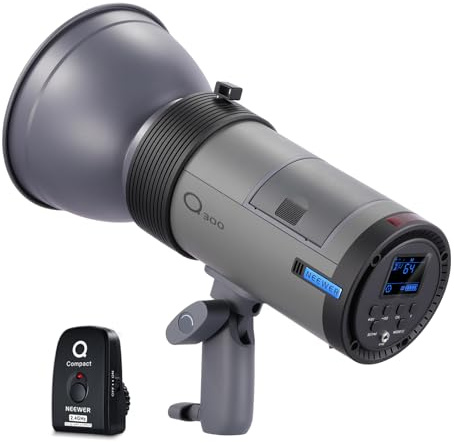 NEEWER Q300 300Ws 2.4G Outdoor Studio Flash with Q Compact Wireless Trigger, 7800mAh Li ion Battery Powered Strobe Light Photography Cordless Monolight with 1000 Full Power Flash 0.4-2.5s Recycle