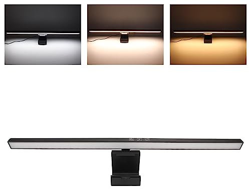Datorskärmsljusfält, USB-drivet Skärmljusfält med 3 Omkopplingsbara Ljuslägen, Dimbar LED-uppgiftslampa för Monitorlampor för Hemmakontor (Svart)