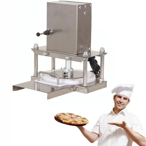 FLNOZAMZ Machine électrique de Presse de pâte à Pizza, pâtisserie Commerciale de laminoir de Rouleau de pâte de 22 cm, Machine électrique de Presse de Tortilla d'acier Inoxydable